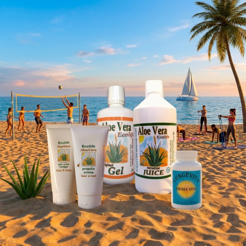 Ecolife Aloe Vera Producten. Prima Vita Supplementen en Collageen
